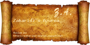 Zakariás Azurea névjegykártya